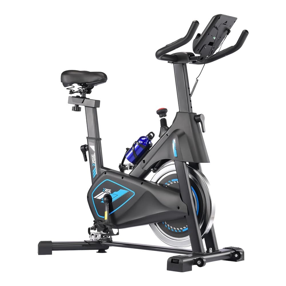 ZRSE Bicicleta Spinning Magnética Profissional com Volante de 15 kg Suporta até 150 kg para Academia
