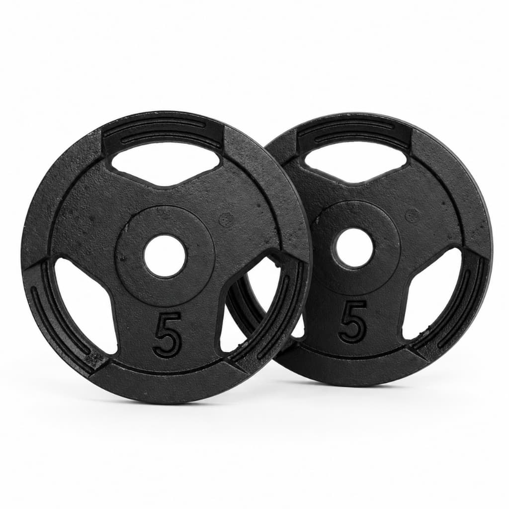 KIT PAR ANILHAS SPORT 5KG TOTAL 10KG MUSCULAÇÃO FITNESS ACADEMIA TREINO FUNCIONAL FERRO RESISTENTE ALTA DURABILIDADE