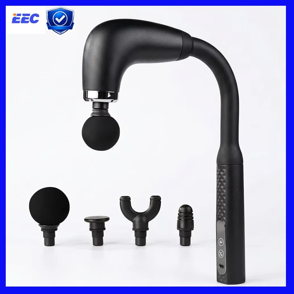 4 em 1 Fisioterapia Portátil Ajustáveis Ergonômico Elétrica Pistola de Massagem Alívio Muscular Massageador Muscular