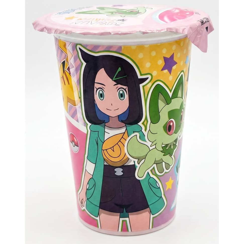 Biscoito Palito Pokémon Copo Rosa com Creme de Morango 25g Importado China