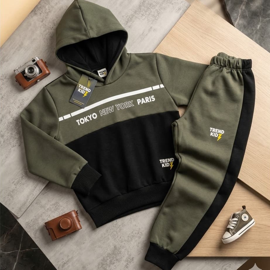 Conjunto Infantil Menino Lançamento TrendKidz Moletom Inverno Blusa e Calça do 2 ao 14 anos Agasalho Top