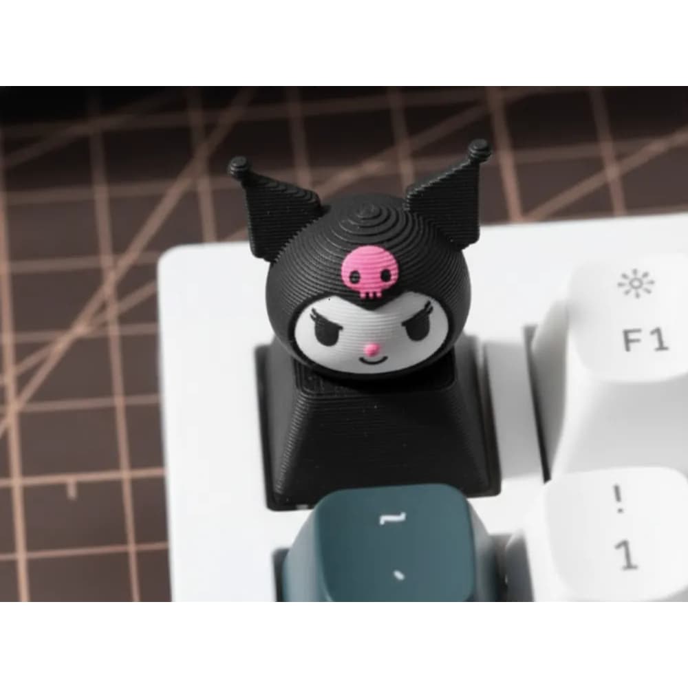 Keycap Kuromi 3D para Teclado Mecânico | Artisan Keycap | Decoração Gamer