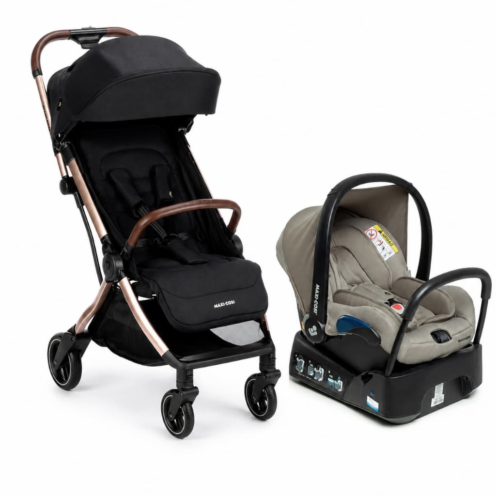 Kit Carrinho De Bebê Eva 3 Maxi Cosi com Bebê Conforto E Base