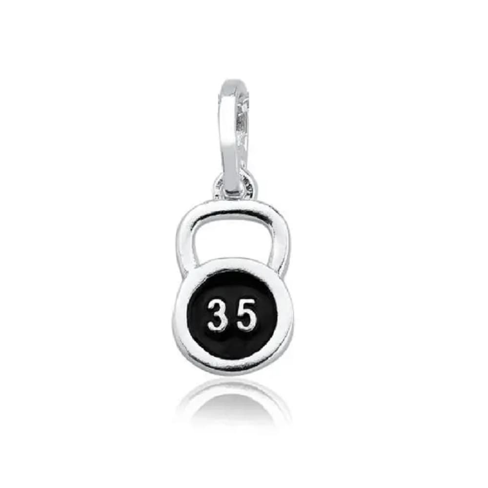 Pingente Halter Academia Crossfit de Prata 925 Legítima 15mm