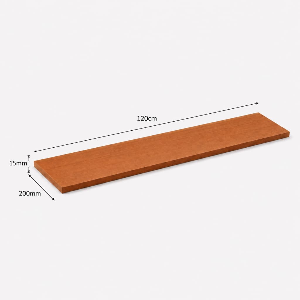 Prateleira de Parede MDF Madeirado Freijó 120x20cm - Suporte Invisível Fácil Instalação