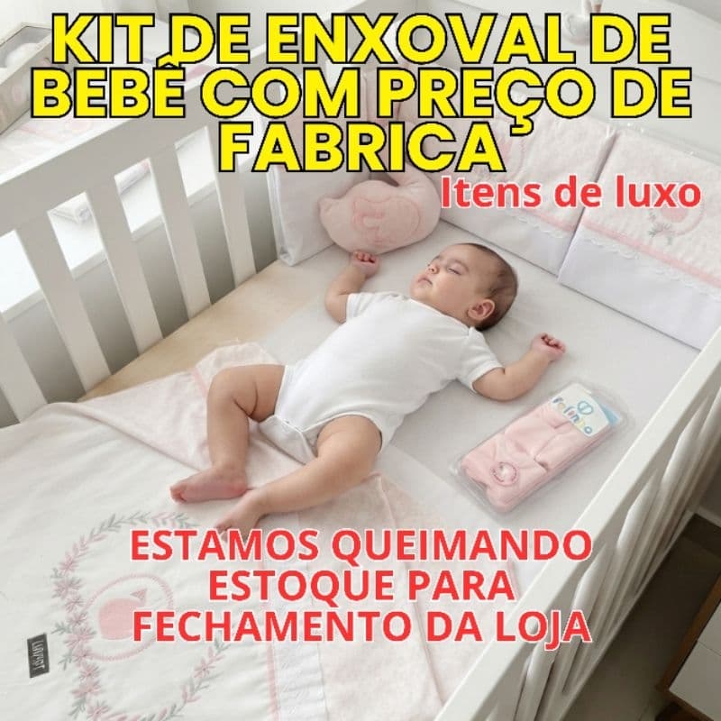 Queima de estoque Kit enxoval de bebê luxo coberto, jogo de berço, jogo mini berço, naninha, manta, cueiro, fronha