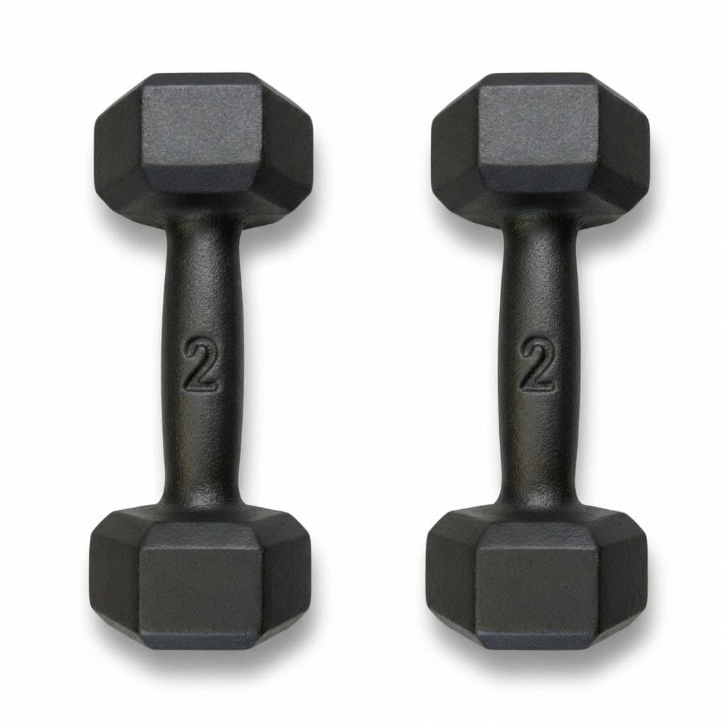 Kit 2 Halter 2Kg (Par) Musculação Academia Treino Peso Fitness Gym Exercícios Ferduor Físicos sporte Fisioterapia