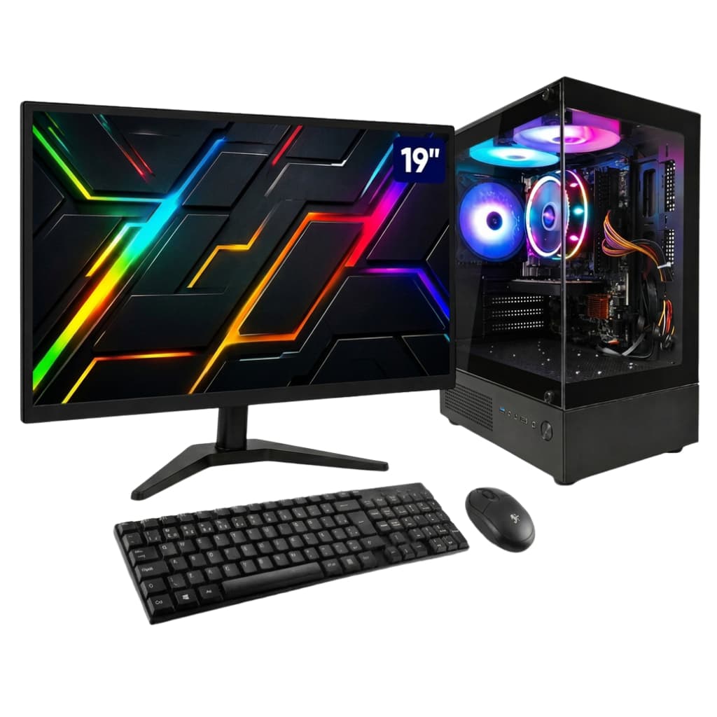 Computador Novo Gamer Completo Core i3 6ª HDMI 8Gb Ram Ddr4 HD 1TB Tela 19" Teclado Mouse Wifi