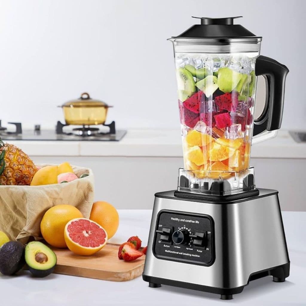 Liquidificador Industrial Potente Bivolt 3L Tritura Gelo Açaí e Moer Café Grãos Secos Com Acessórios.St
