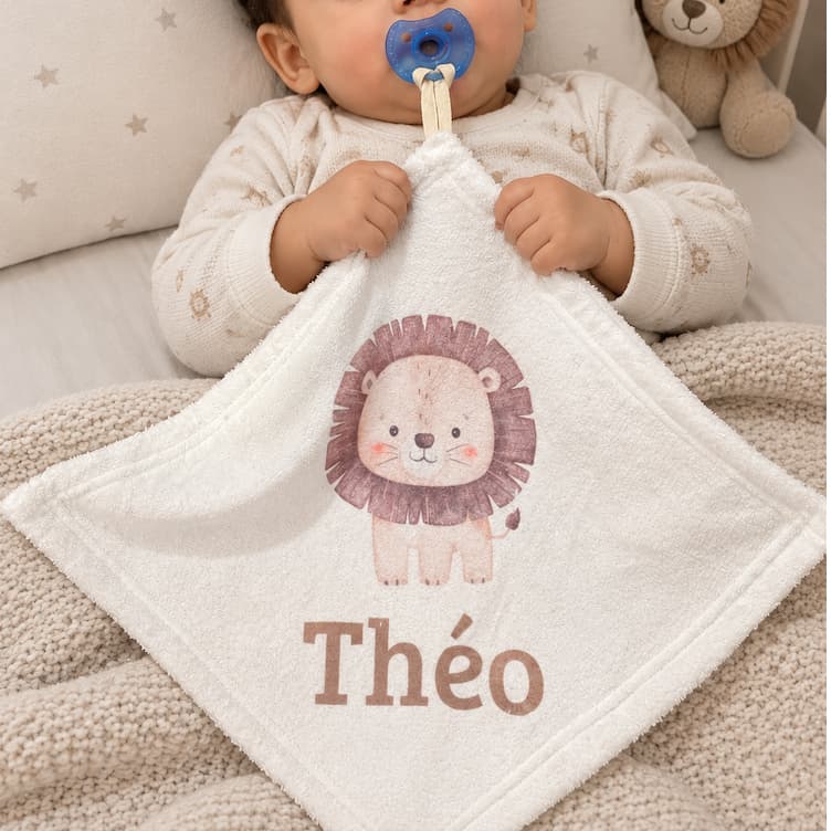 Naninha Bebê com Prendedor de Chupeta Personalizada Nome Estampado Paninho Microfibra Menino Menina