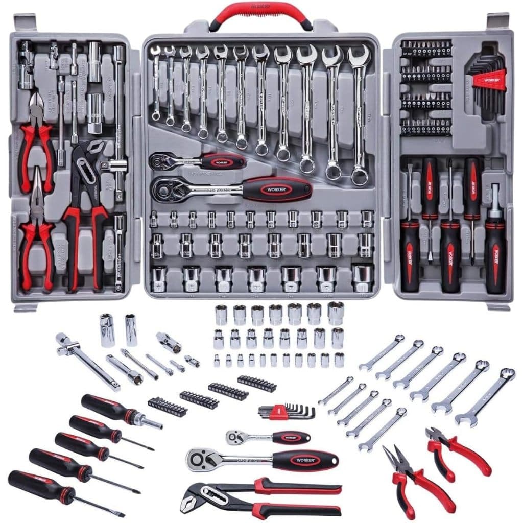 Kit Maleta de Ferramentas Worker 110 Peças Cromo Vanádio Completo