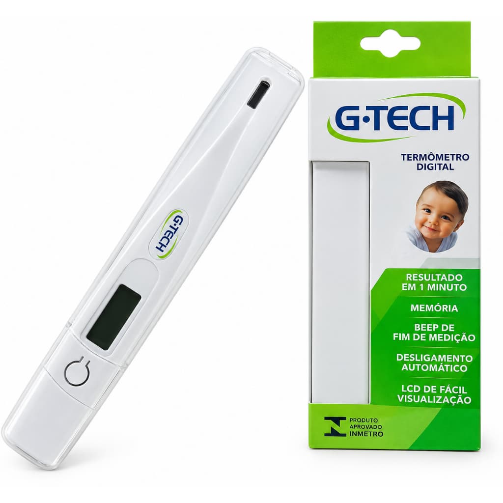 Termômetro Digital G-Tech Clínico Adulto Infantil Para Medir Febre Temperatura