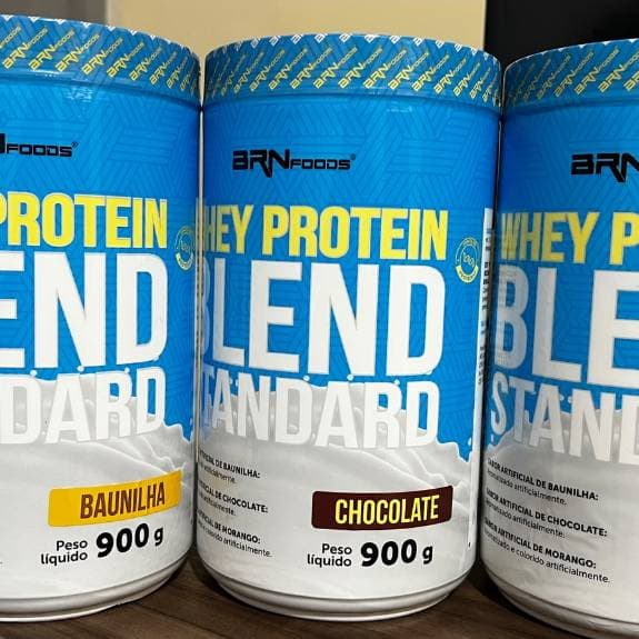 kit Whey Protein Baunilha , Morango e Chocolate 900g Blend Standard BRN Foods