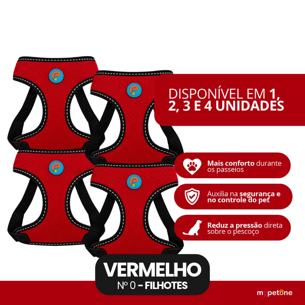 Coleira Peitoral Para Cachorros Filhotes Vermelho Com Guia Colete Confortável Respirável Flexível Cão E Gato Para Pet