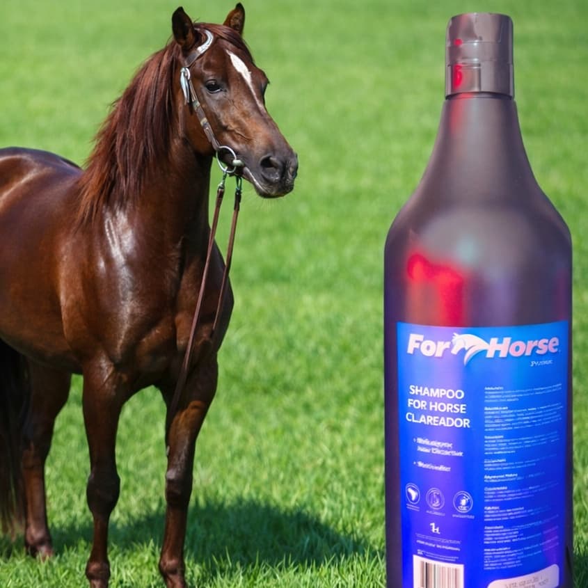 Kit Shampoo Clareador ForHorse 1L + Fortificante Para Pelagem dos Equinos