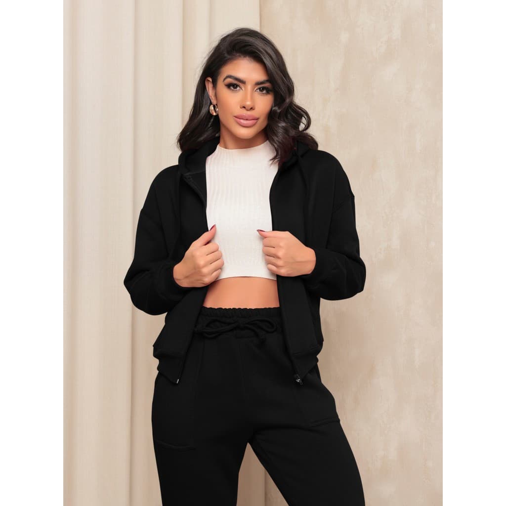 Novos moletons para outono/invernoConjunto de Moletom Com Bolso