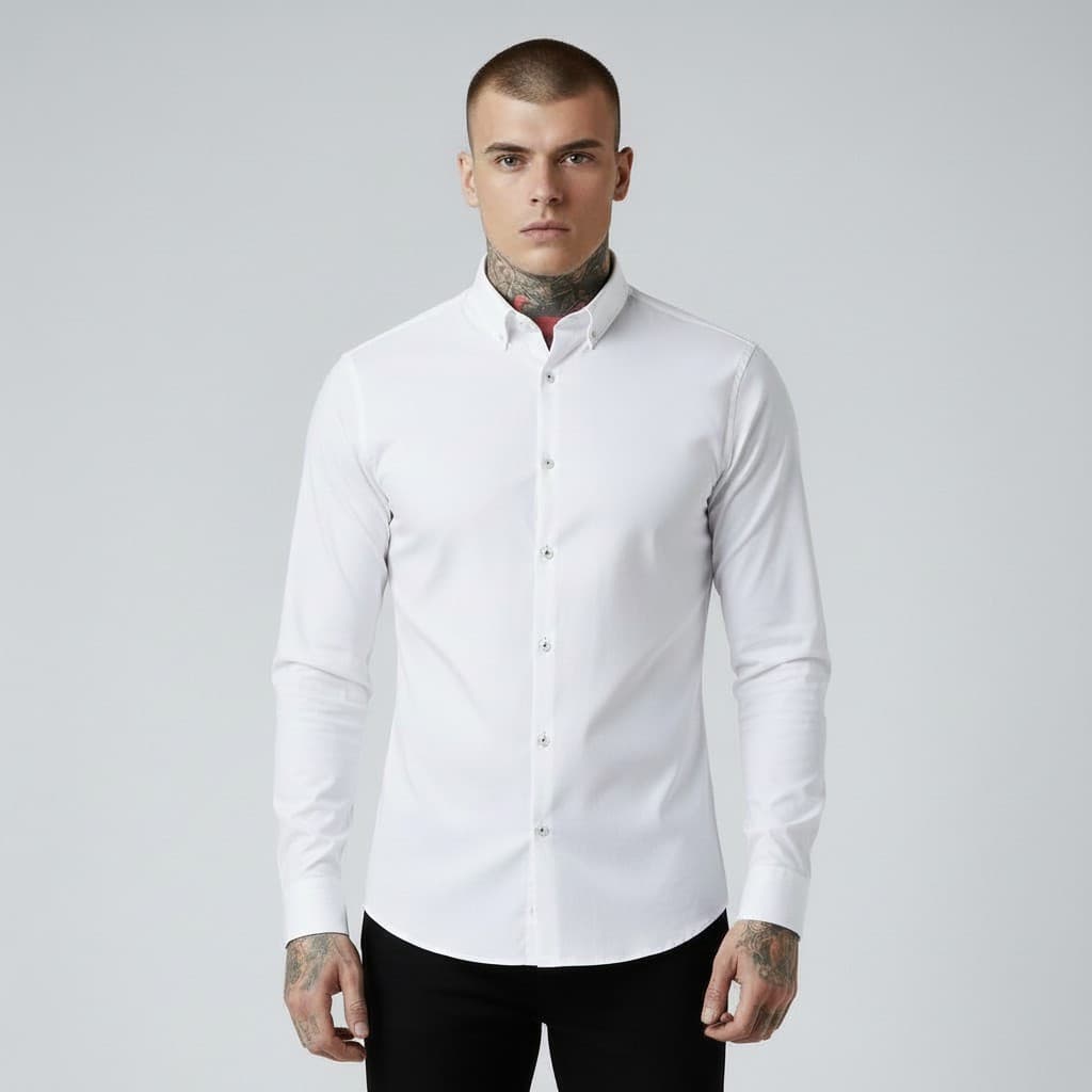 Camisa Social Masculina Slim Fit Premium Manga Longa