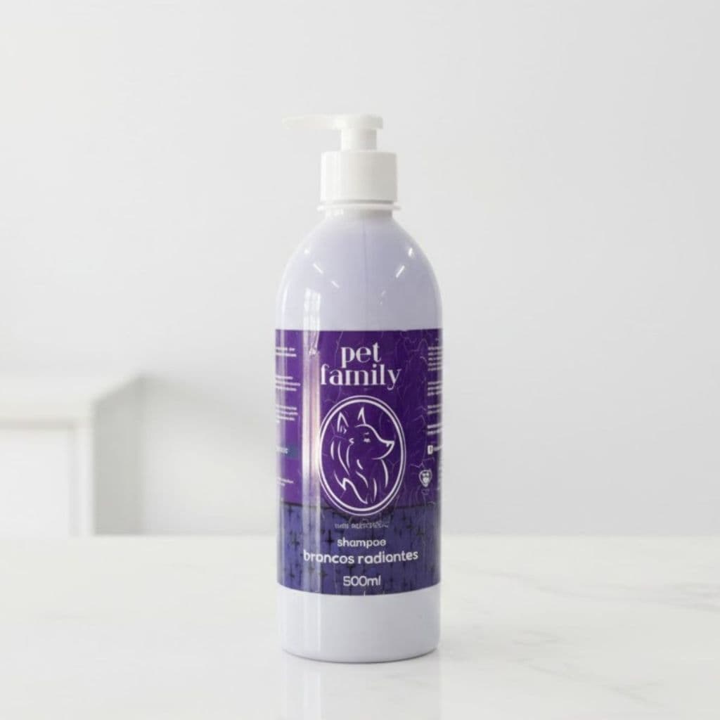 Shampoo Pet Family Brancos Radiantes Para Pets 500ml Cuidados com o Pet Uso Profissional