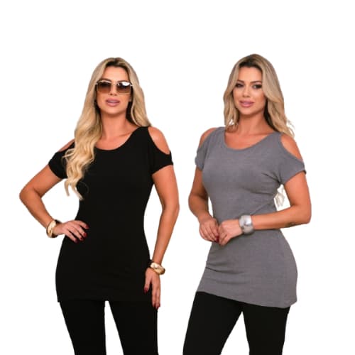 KIT 2 Blusas tapa bumbum vest legging com abertura academia fitness REF 55