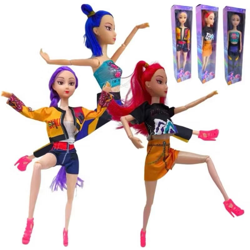 🌟 Kit Bonecas K-Pop Articuladas – Estilo e Diversão!