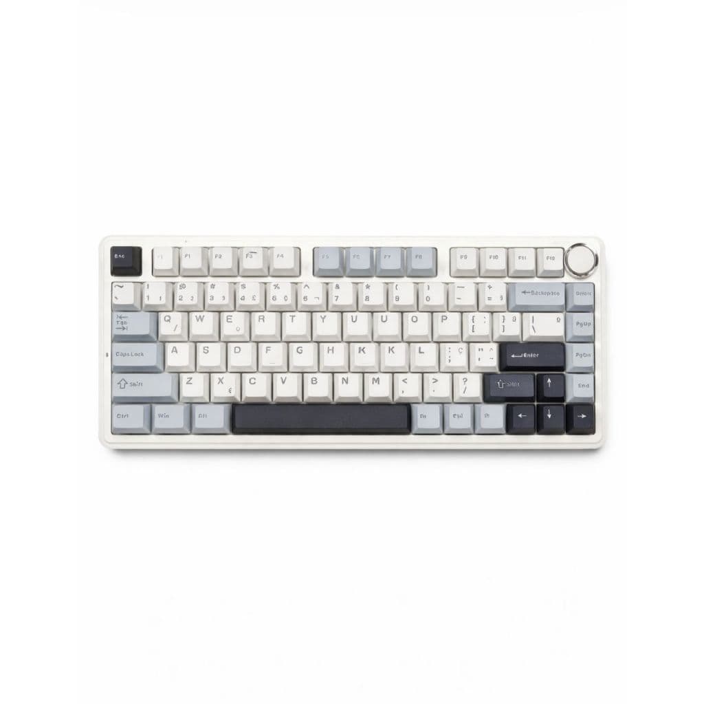 Teclado Mecânico AULA F75 Tri-Mode RGB Switch V3 Grey Wood Gasket Mount