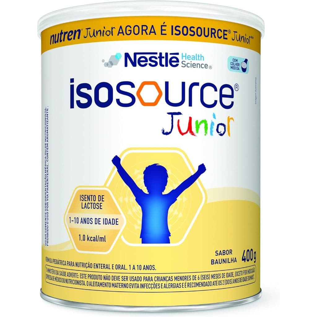 Nestlé Isosource Júnior 400g Original Suplemento Infantil Sabor Baunilha Venc.11./26(Nutren JR)