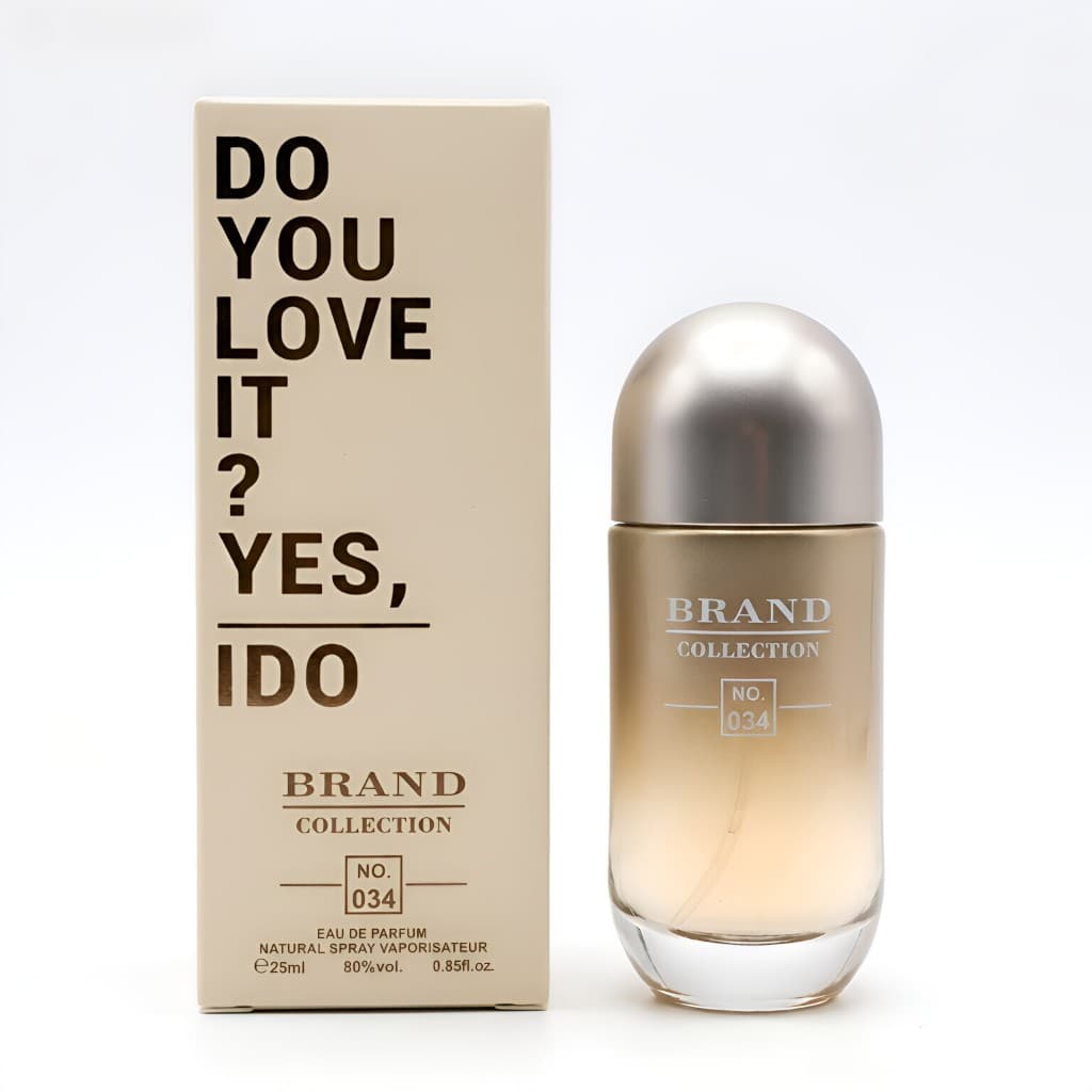 Perfume Feminino Importado Brand Collection 034 25ml Original Cheiro Marcante Alta Fixação Portátil