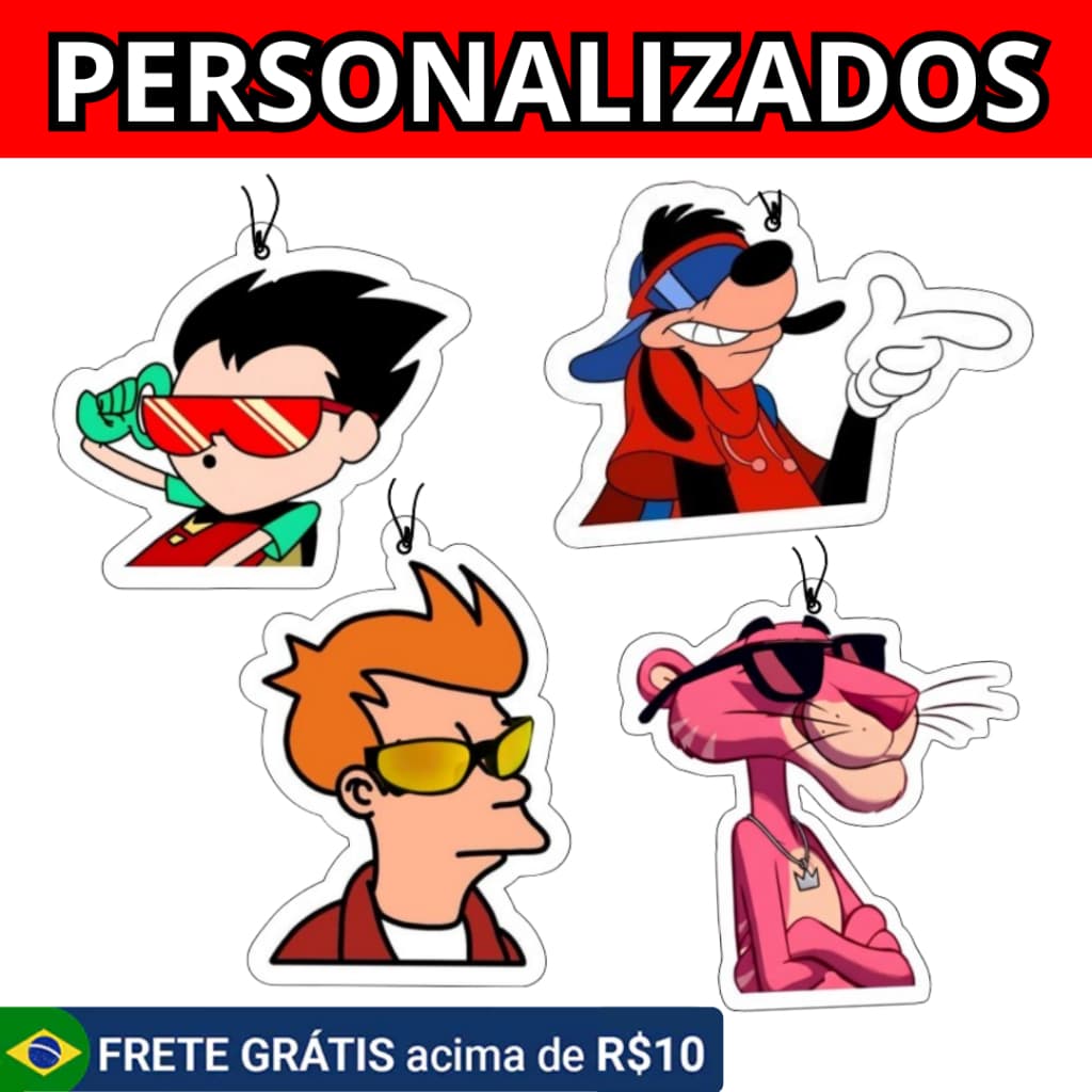 Kit Cheirinhos para Carro Personagens Estilosos | Aromatizante Automotivo Decorativo - SMELL Premium 4/8/16 UNIDADES