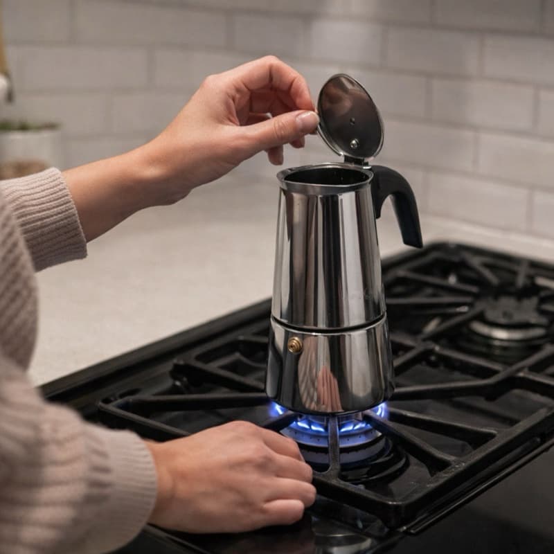 Cafeteira Italiana Inox Premium 6 Xícaras Café Expresso Resistente Durável