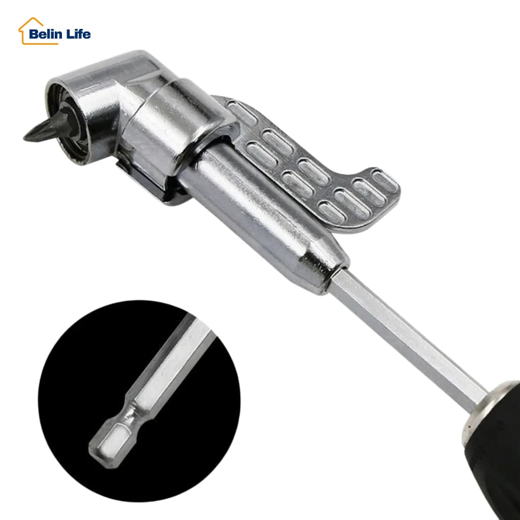 Adaptador Angular 105 Graus Luatek p/ Parafusadeira e Furadeira Mandril Magnético 1/4" Luatek LWJ-1988