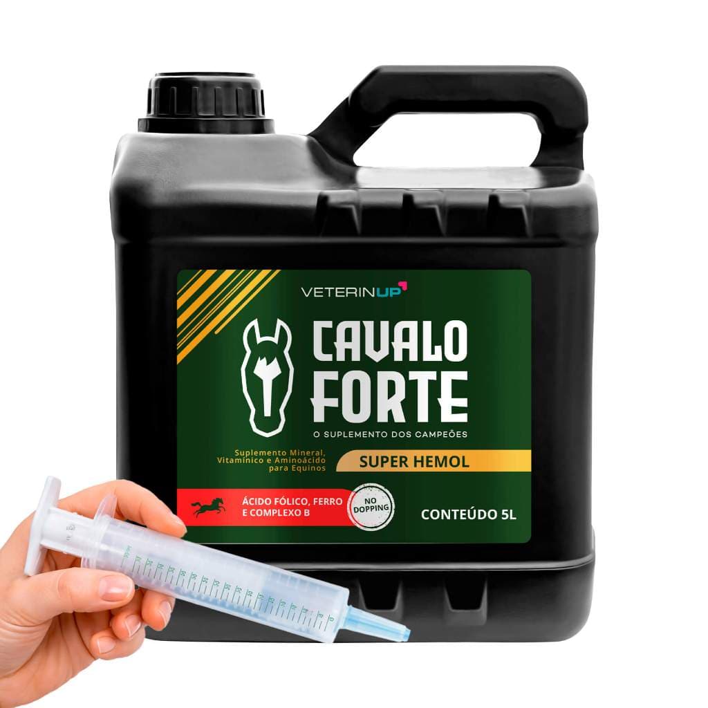 Suplemento Cavalo Forte Super Hemol 5L Suplemento Líquido para Equinos com Ferro, Ácido Fólico e Vitaminas do Complexo B