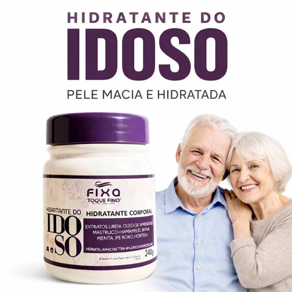 Creme do Idoso Hidratante 240G  Reduz a sensação de pele áspera e repuxada  Amacia Nutre Para todos os tipos de pele