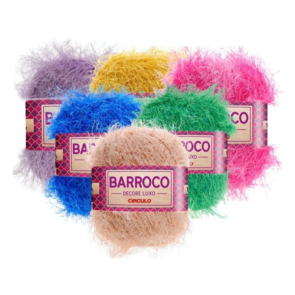 Barbante Barroco Decore Luxo 180m Circulo para Crochê e Artesanato e Decoração