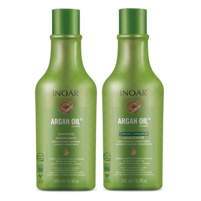 INOAR Kit Inoar Shampoo + Condicionador 500Ml Argan Oil Hidratante