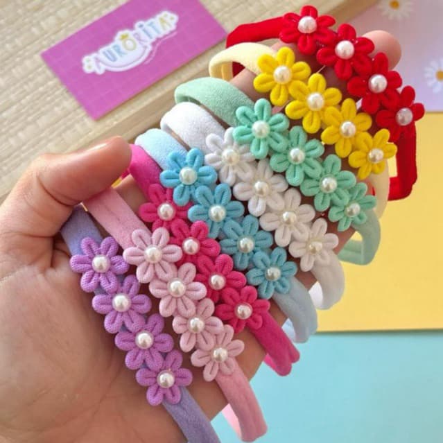 Kit Faixinhas Tiara para Bebê Recém Nascida Flores Maternidade Enxoval lacinho Chá Revelação Meninas
