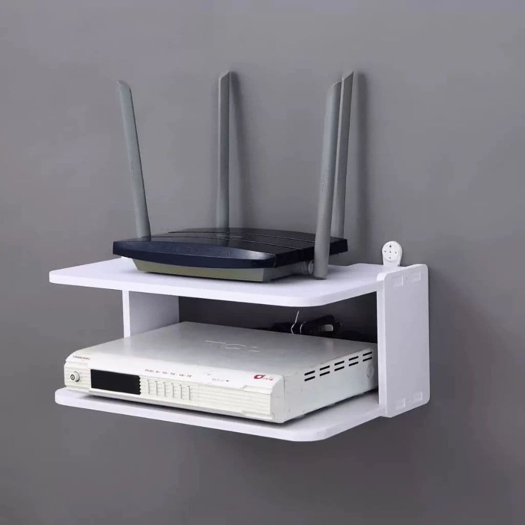 【MDF Durável】Prateleira para Suporte Invisível na Parede comoda Modem/Video Game PROMOÇAO