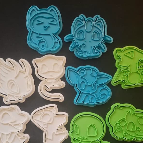 Cortadores de Biscoito Pokémon – kit forminha para Cozinha Massinha de modelar moldes festa infantil