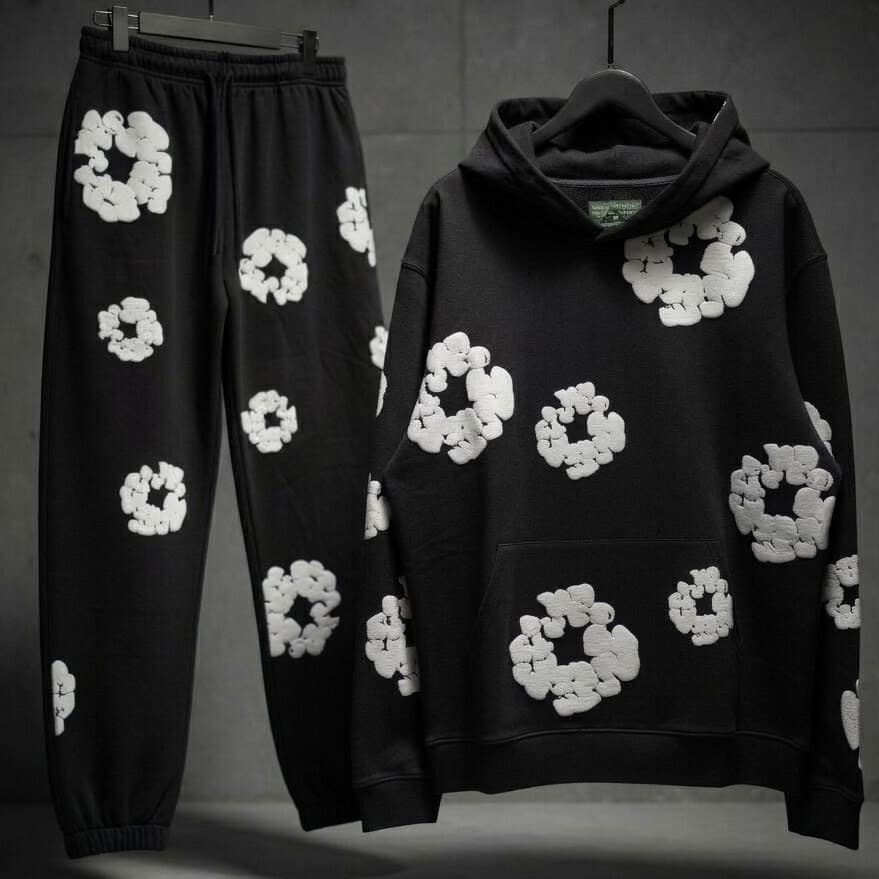 Conjunto de Moletom  estilo europeu e americano Casual Conjunto -moda internacional