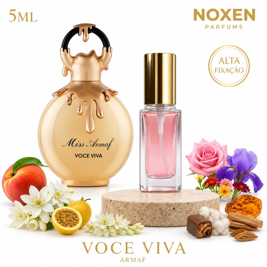 Perfume Feminino 5ml Premium Vidro Spray Voce Viva Elegante Importado