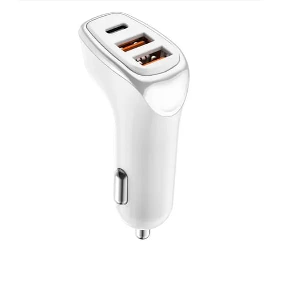 Carregador Veicular Kaidi QC3.0 38W 2USB 1 USB-C KD-304