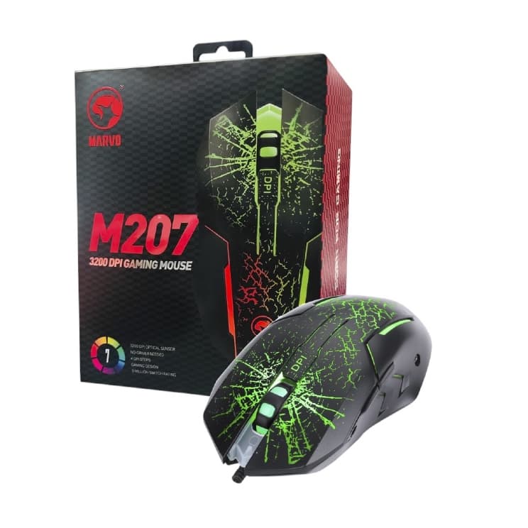 Mouse M207 Gamer 3200dpi Top Marvo USB PC Notebook Alta Performance