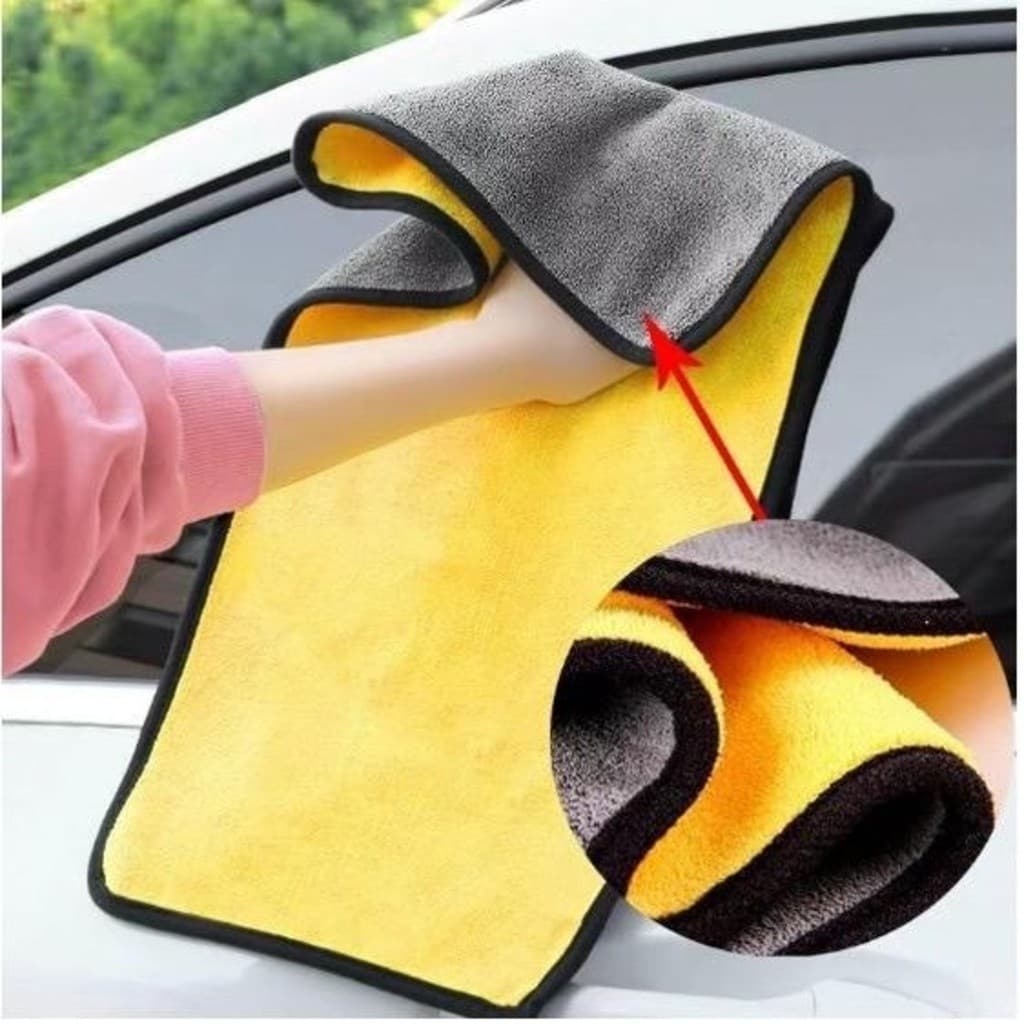 Kit 2 Toalhas Pano De Microfibra Lavagem polimento De Carro 30X40 cm Uso Geral limpeza