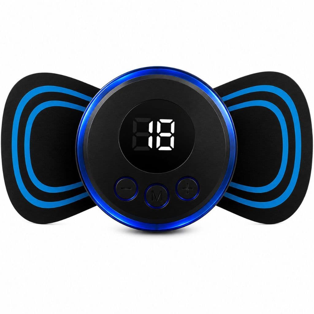 Mini Massageador Elétrico EMS Profissional Recarregável USB 8 Modos 19 Intensidades Alívio da Dor Muscular Relaxante