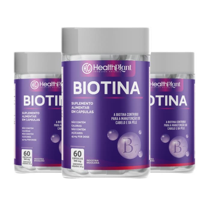 Suplemento Alimentar Biotina | Cabelo, Pele e Unhas | Vitamina H Vitamina B7 | Original