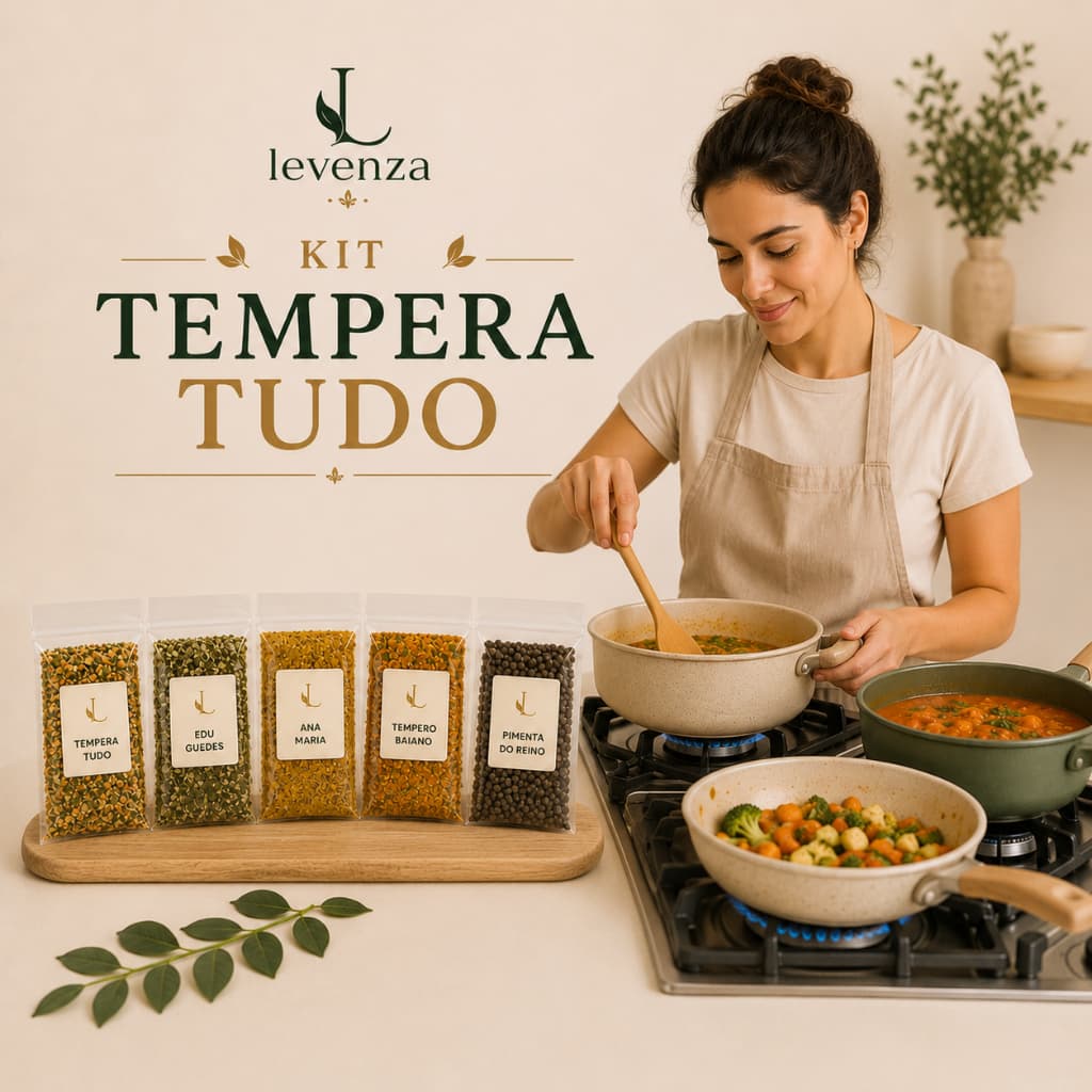 Kit Tempera Tudo 5x100g Temperos e Condimentos para Carnes Feijão Frango e Receitas