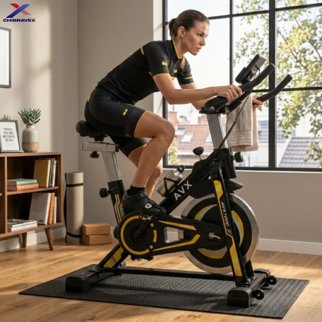 Bike Bicicleta Ergometrica Spinning Cardio Fitness 120kg Treino Em Casa Com Monitor