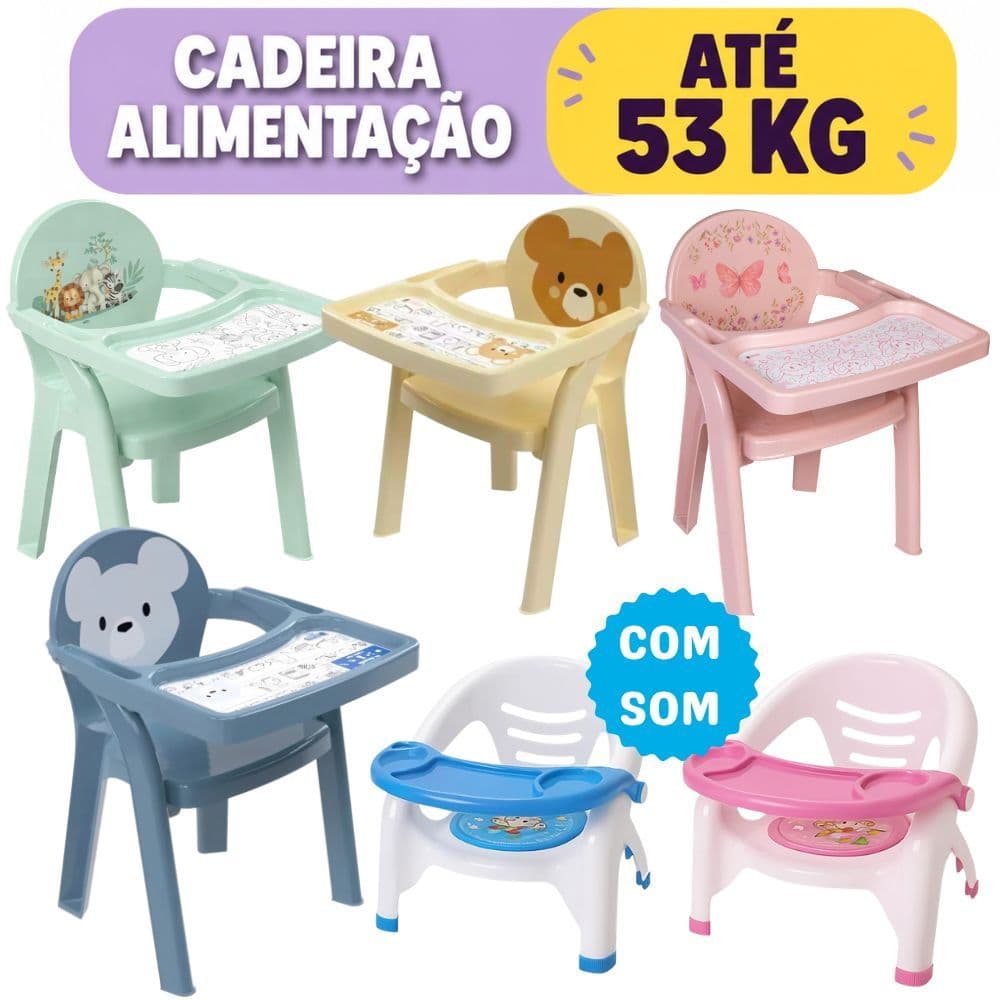 Cadeira Cadeirinha De Alimentaçã Refeição Para Bebê Assento Com Som - Portátil Poltrona De Alimentação