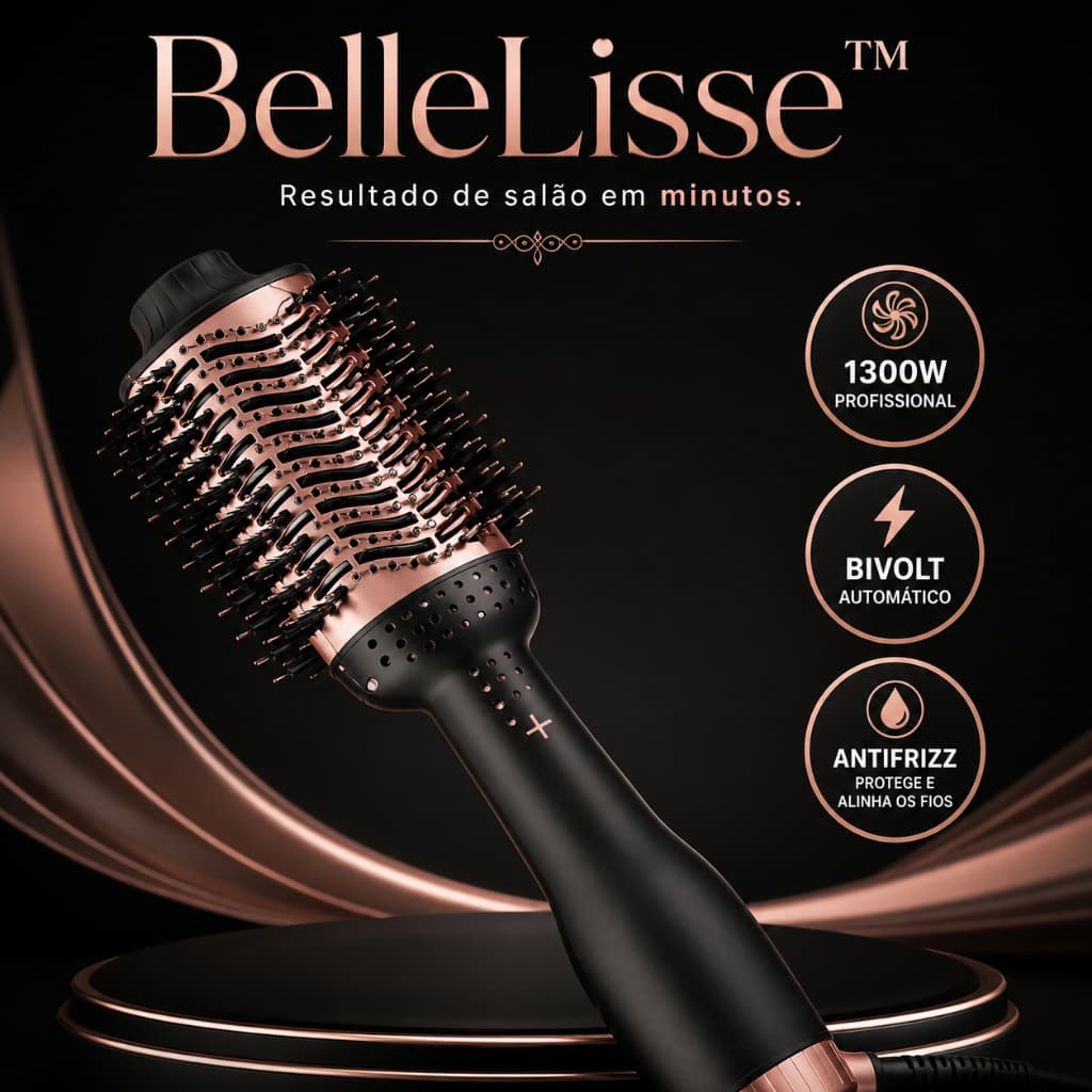 Escova Secadora Cabelo Bivolt Profissional 1300w Modelador Alisador Prática