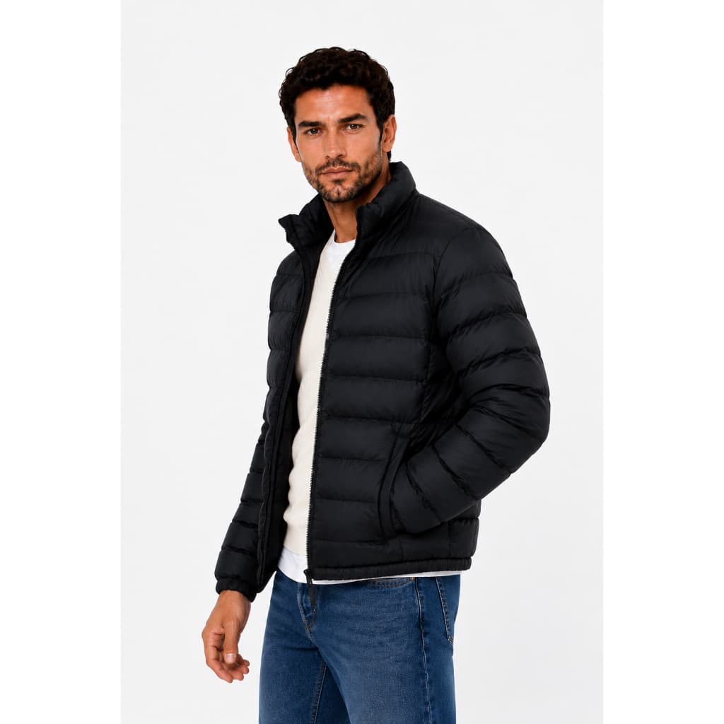Jaqueta Puffer Tamanho Frio Com Capuz Removivel Neve Inverno Confortável Impermeável Masculino