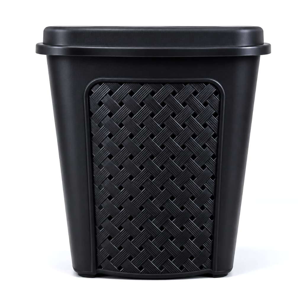 Cesto Organizador Multiuso 45L Preto Plástico Reforçado Para Roupas Brinquedos Lavanderia Banheiro Casa Quarto